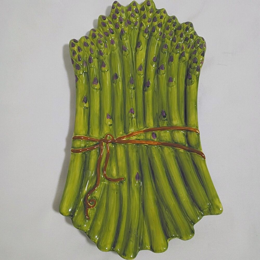 Dan Dipaolo Asparagas Plate Certified International Appetizers Clean And Perfect